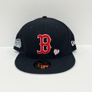 Boston Red Sox New Era team heart love hustle game fitted hat